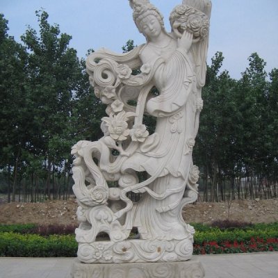 廣場天女散花石雕